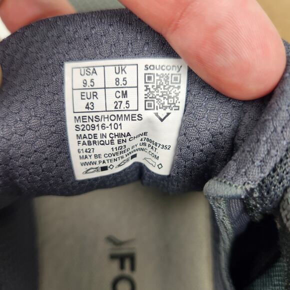 Saucony Peregrine 14 Sneaker Men Size 9.5 in Bough Shadow Gray Trail Running NWT - Picture 11 of 11